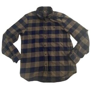 Vineyard Vines Shirt Mens Medium Blue Plaid Flannel Slim Longshore Long Sleeve